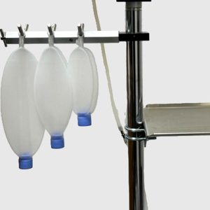 IV Pole Extension Arm with Bag Hanger and Tray U-Bolt Mount