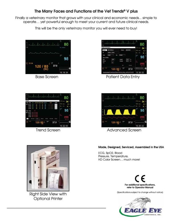 VetTrends V Plus Veterinary Vital Signs Monitor - Image 3